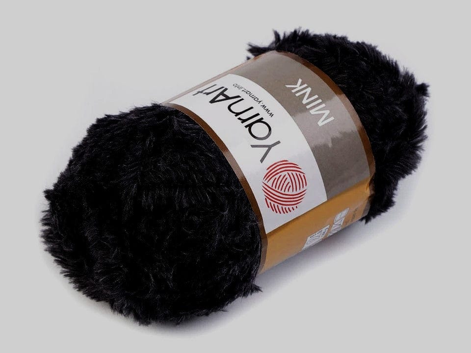 Dzija Yarn Art MINK-melna 75m 50g #346