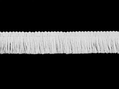 Frange en coton 25 mm, blanche