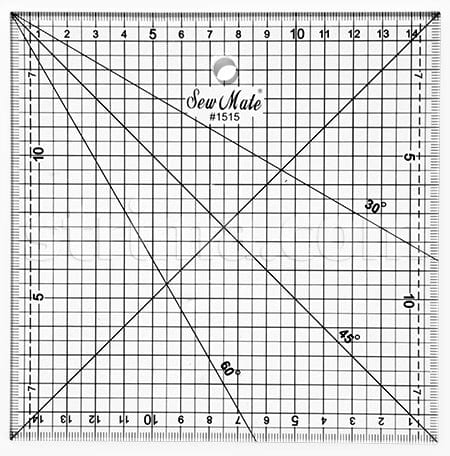 Lineāls ar atzīmēm 150x150 mm