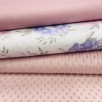 Minky en polaire rose poudré 260 g/m²
