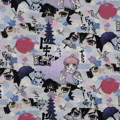 Dünner Baumwolljersey-Manga 200 g/m²