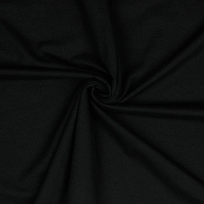 Jersey fin en coton noir 215 g/m²