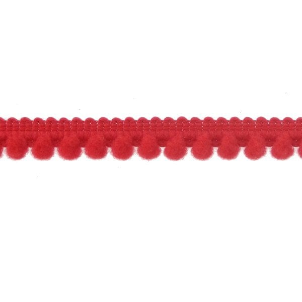 Pom Pom lenta-12 mm sarkana