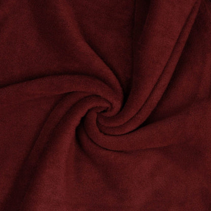 Premium Anti-Pilling Fleece Fabric - Burgundy 240 g/m²