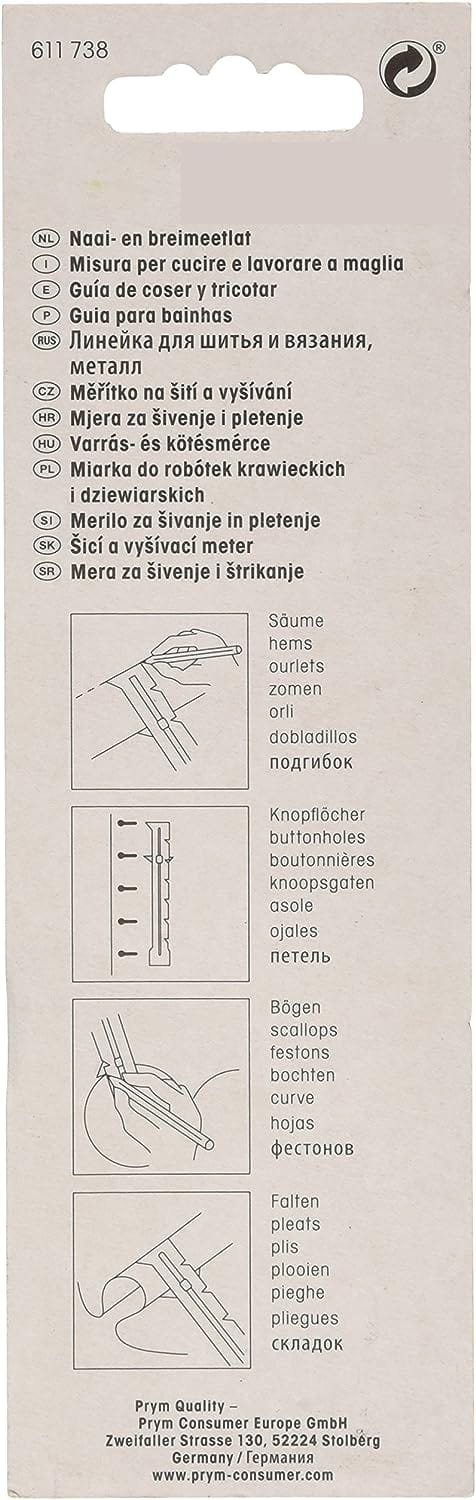 PRYM Drēbnieku, adītāju lineāls