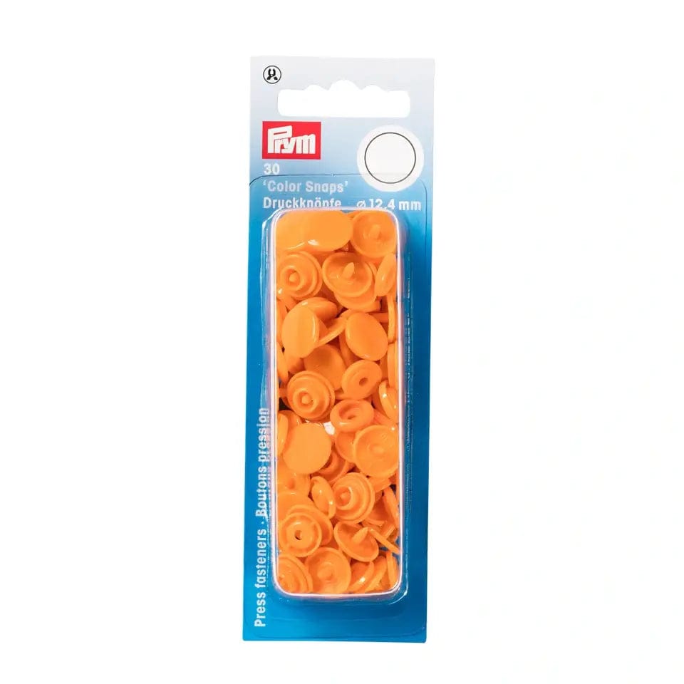 PRYM Spiedpogas Ø12.4 mm 30 gab-oranžas