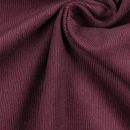 Fine cotton velvet, eggplant 145 g/m²
