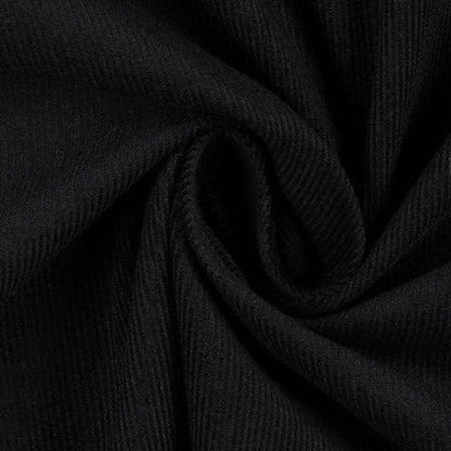 Peen puuvillane velvet-must 145 g/m²