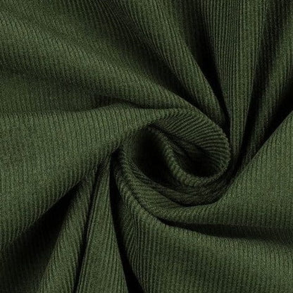 Velours côtelé fin en coton, vert forêt 145 g/m²