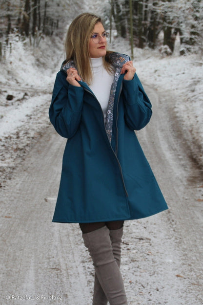 Tissu softshell bleu jean fumé 300 g/m²