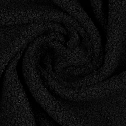 Tissu teddy noir 270 g/m²