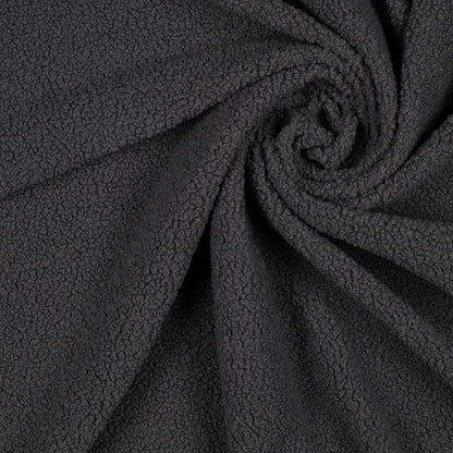 Tissu teddy gris 270 g/m²