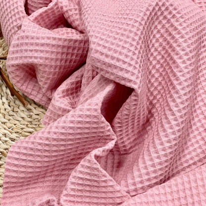 Waffelstoff-rosa 230 g/m²